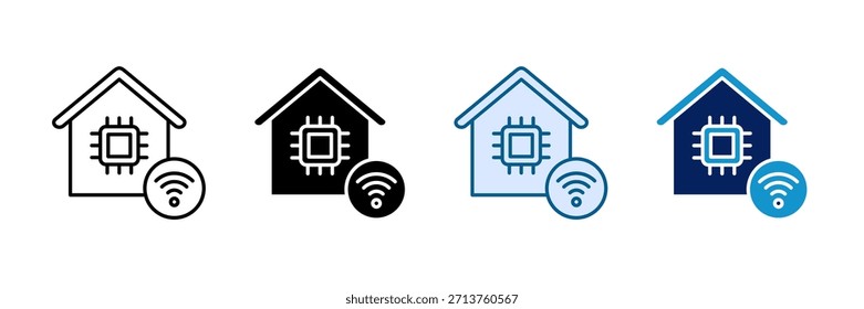 Conjunto de Ícones do Smart Home com Vários Estilos