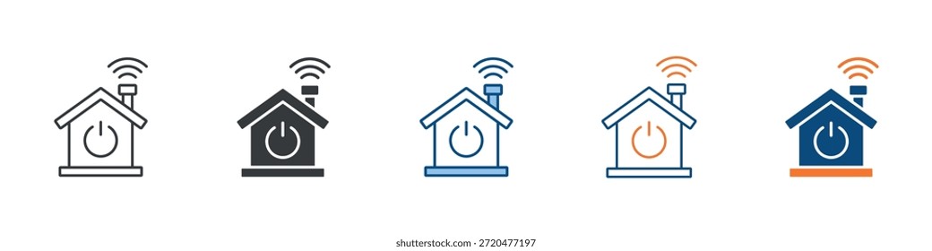 Conjunto de iconos de casa inteligente Colección de estilo múltiple