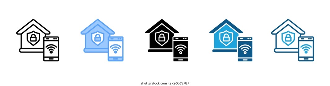 Smart Home-Symbolsatz für mehrere Stilkollektionen
