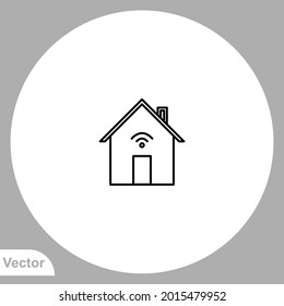 Smart home icon sign vector,Symbol, logo illustration for web and mobile