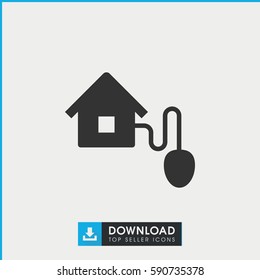 smart home icon. Simple filled smart home vector icon. On white background.