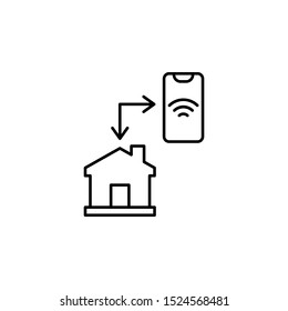 Smart home icon. Simple outline vector of smart home set for UI and UX, website or mobile application