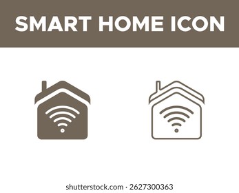  Smart Home Icon, Smart Home Solid und Line Icon.