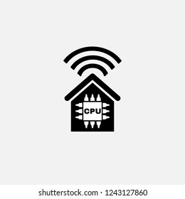 Smart home icon. Smart home symbol. Flat design. Stock - Vector illustration