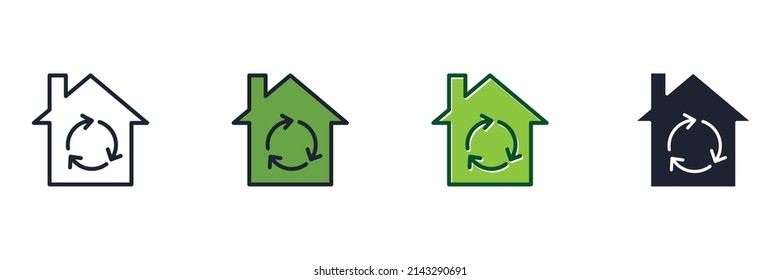 smart home icon symbol template for graphic and web design collection logo vector illustration