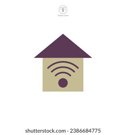 Smart Home icon symbol vector illustration isolated on white background