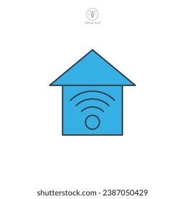 Icono de inicio inteligente ilustración vectorial aislada en fondo blanco