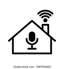 icono de inicio inteligente. signo de tecnología residencial inteligente. diseño de símbolos de hogar inteligente. Ilustración vectorial.