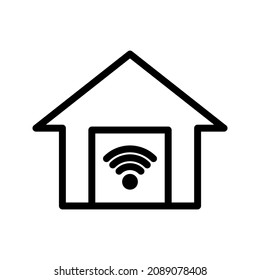 icono de inicio inteligente. signo de tecnología residencial inteligente. diseño de símbolos de hogar inteligente. Ilustración vectorial.