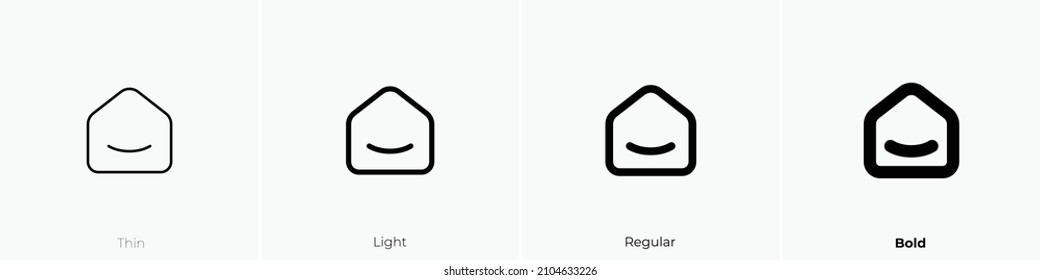 smart home icon. Thin, Light Regular And Bold style design isolated on white background