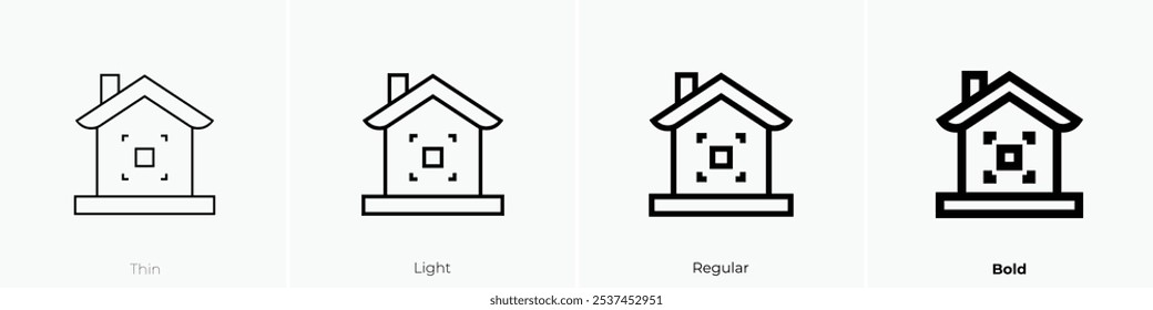 smart home icon. Thin, Light Regular And Bold style design isolated on white background