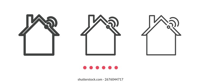 Smart home icon. Thin line icon vector