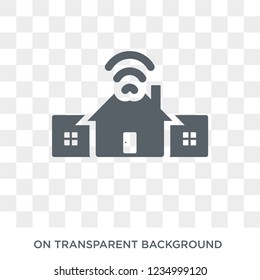 Smart home icon. Trendy flat vector Smart home icon on transparent background from smart home collection. High quality filled Smart home symbol use for web and mobile