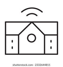 Smart home icon. Smart home vector icon from Artificial Intelligence collection. Outline style Smart Home icon.