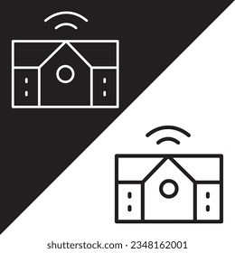 Icono de inicio inteligente. Icono de vector de hogar inteligente de la colección de Inteligencia artificial. Estilo de esquema Icono de inicio inteligente.