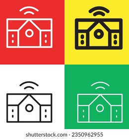 Smart home icon. Smart home vector icon from Artificial Intelligence collection. Outline style Smart Home icon.