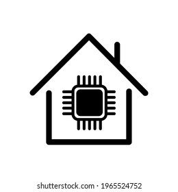 Smart home icon vector. Smart house illustration sign. technology symbol or logo.
