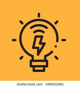 smart home icon vector illustration for graphic design. home technology modern icon vector. energy icon.