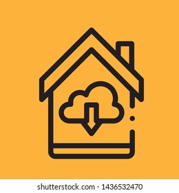 smart home icon vector illustration for graphic design. home technology modern icon vector.