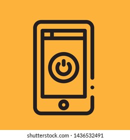 smart home icon vector illustration for graphic design. home technology modern icon vector. cellphone icon.