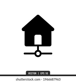 Smart Home icon vector, illustration logo template in trendy style. Suitable for many purposes.