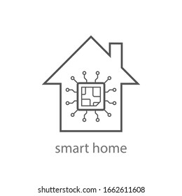 Smart home icon vector from internet of things collection. Thin line smart home outline icon vector illustration. Linear symbol. EPS 10