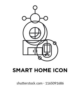 Smart home icon vector isolated on white background, Smart home transparent sign