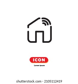 Smart Home icon vector isolated on white background