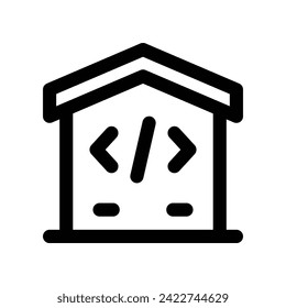 icono de inicio inteligente. icono de línea vectorial para tu sitio web, móvil, presentación y diseño de logotipo.