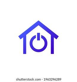 Smart home icon, vector logo with a house