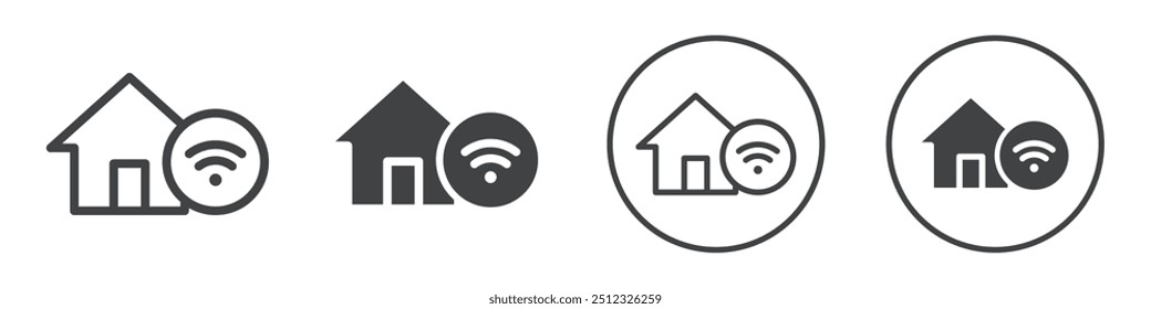 Smart-Home-Symbol Vektor-Logo-Umriss