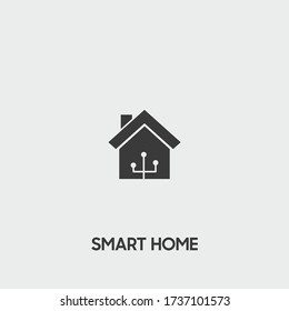 icono de inicio inteligente. vector de inicio inteligente en fondo gris