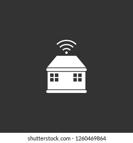 smart home icon vector. smart home sign on black background. smart home icon for web and app