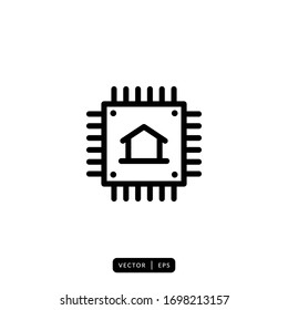 Smart Home Icon Vector - Sign or Symbol
