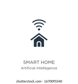 Vector de icono de hogar inteligente. Icono de hogar moderno e inteligente de la colección de inteligencia artificial aislado en fondo blanco. La ilustración vectorial se puede utilizar para diseño gráfico web y móvil, logotipo, eps10