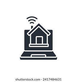 Icono Smart Home. vector.Curso editable.Signo de estilo lineal para uso de diseño web,logotipo.Ilustración de símbolo.