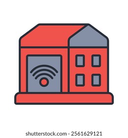 Smart Home icon. vector.Editable stroke.linear style sign for use web design,logo.Symbol illustration.