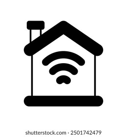 smart home icon with white background vector stock illustration