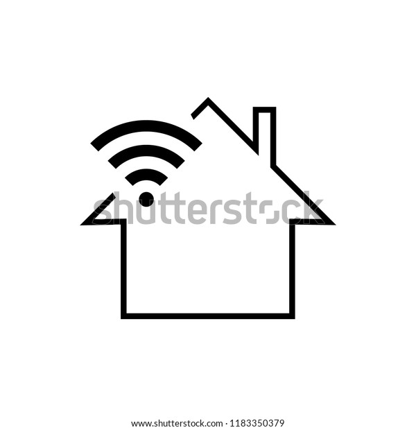 Smart Home Icon Wireless Connection Symbol Stock Vector Royalty