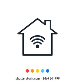Smart home icon,Internet of things icon.