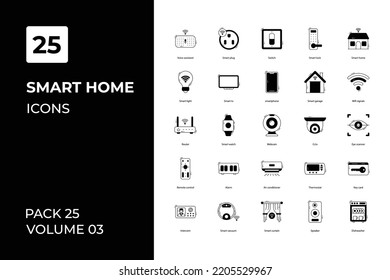 Smart Home icons collection. Set vector line with elements for mobile concepts and web apps. Collection modern icons.