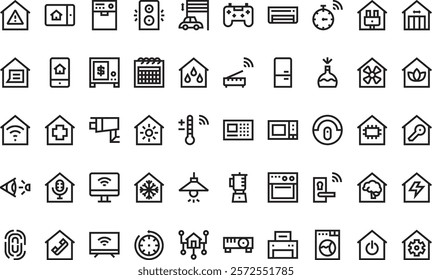 Smart home icons High-Quality Vector Icons Collection with Editable Stroke. Ideal for Professional and Creative Projects.