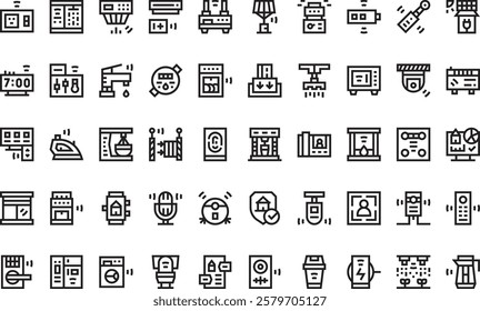 Smart home icons High-Quality Vector Icons Collection with Editable Stroke. Ideal for Professional and Creative Projects