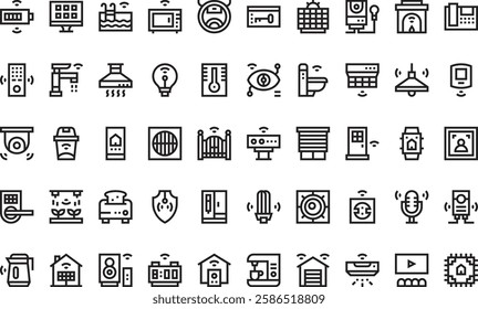 Smart home icons High-Quality Vector Icons Collection with Editable Stroke. Ideal for Professional and Creative Projects.