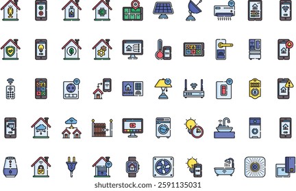 Smart home icons High-Quality Vector Icons Collection with Editable Stroke. Ideal for Professional and Creative Projects.