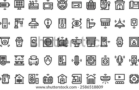Smart home icons High-Quality Vector Icons Collection with Editable Stroke. Ideal for Professional and Creative Projects.