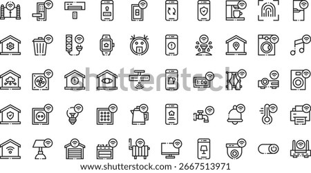 Smart home icons High-Quality Vector Icons Collection with Editable Stroke. Ideal for Professional and Creative Projects