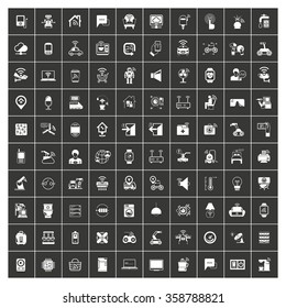smart home icons, internet of things concept icons, smart device and home appliance icons