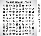 smart home icons set, home automation system icons