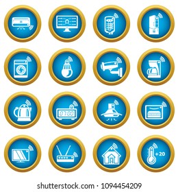 Smart home icons set. Simple illustration of 16 smart home vector icons for web